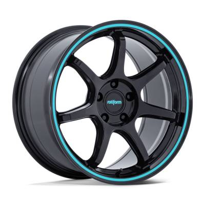 Rotiform - Rotiform RC208 BPU 18x8.5 5x4.5 35mm Gloss Black/Teal RC208BL18851235