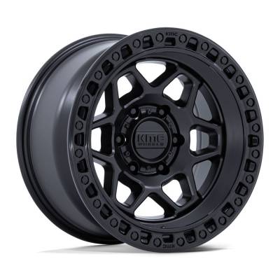 KMC - KMC KM553 TORX 17x8.5 5x5.0 0mm Matte Black/Black KM553MB17855000
