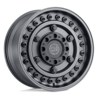 Black Rhino Hard Alloys - Black Rhino Hard Alloys ARMORY 17x9.5 BLANK -18mm Gun Black 1795ARY-80000G72