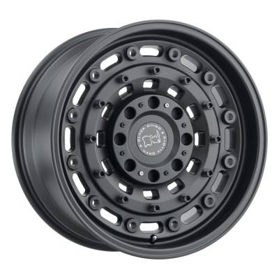 Black Rhino Hard Alloys - Black Rhino Hard Alloys ARSENAL 18x9.5 BLANK 12mm Matte Black 1895ARS120000M72