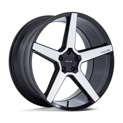 Niche 1PC - Niche 1PC NC283 MODENA 20x10.5 5x112 30mm Gloss Black/Machined NC283BD20055730