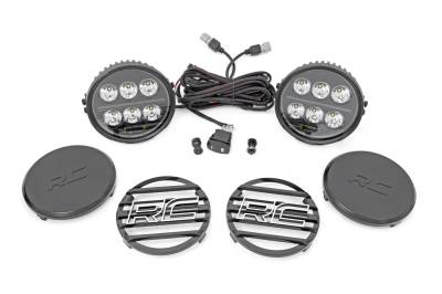 Rough Country Suspension Systems - Rough Country 70805B Black Series 6.5" Halo DRL LED Lights Combo Beam