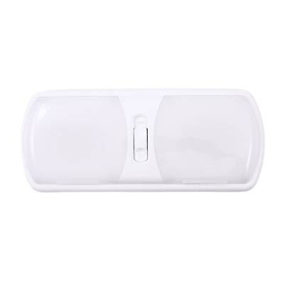 Arcon - Arcon 20714N Double Euro-Style RV LED Ceiling Double Dome Light 11.56x4.95