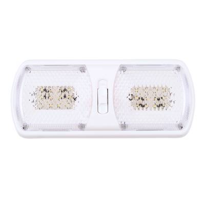 Arcon - Arcon 20712N Double Euro-Style RV LED Ceiling Double Dome Light 11.56x4.95