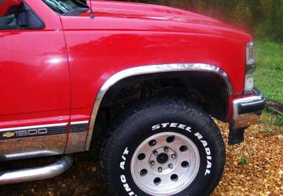 APS - APS FT03H-CK88L Stainless Steel 2" Fender Lip Trim 88-98 Chevy C/K Pickup