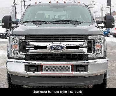 APS - APS Wire Mesh Bumper Grille Polish 17-19 Ford Super Duty GR06GFC99T