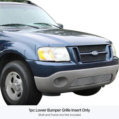 APS - APS GR06HEC22S Stainless Billet Bumper Grille Polish for 01-05 Explorer Sport