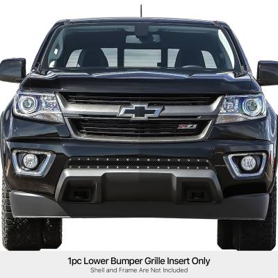 APS - APS Rivet Style Stainless Bumper Grille Black Chevrolet Colorado GR03LFC17H