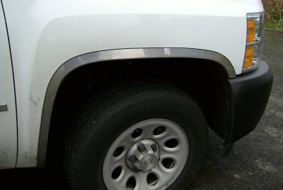 APS - APS Stainless Steel 2" Fender Lip Trim 07-13 Silverado 1500 FT03H-SIL09