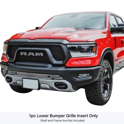 APS - APS Stainless Billet Bumper Grille Polish for 19-24 RAM 1500 Rebel GR04FEB05S