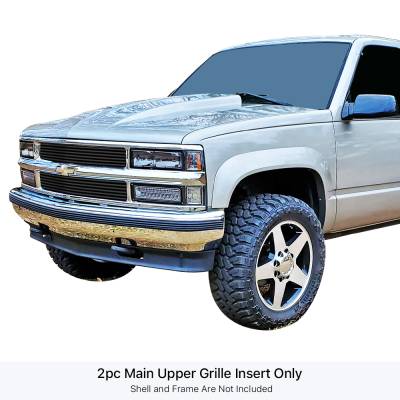APS - APS Stainless GR03FEG35J Billet Grille Black Chevrolet C/K/Tahoe/Suburban