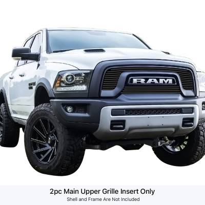 APS - APS Stainless Billet Grille Black for 15-18 RAM 1500 Rebel GR04FEB55J