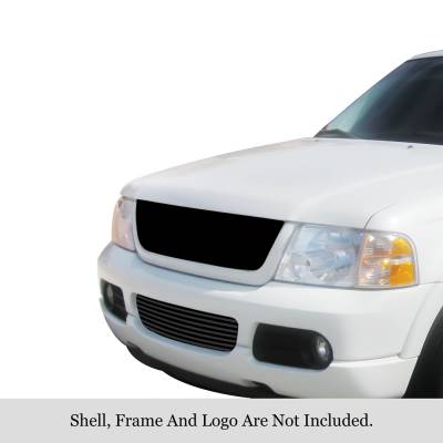 APS - APS Stainless Billet Bumper Grille Black 02-05 Ford Explorer 4DR GR06HEC32J
