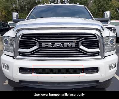 APS - APS GR04GFC32G Wire Mesh Bumper Grille Black for 10-18 RAM 2500/3500