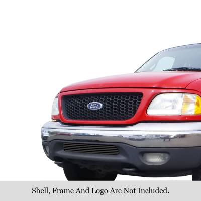 APS - APS Stainless Billet Bumper Grille Black 99-02 F150/Expedition 4WD GR06HEJ85J