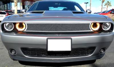 APS - APS Wire Mesh Grille Polish for 15-23 Dodge Challenger GR04GFC36T