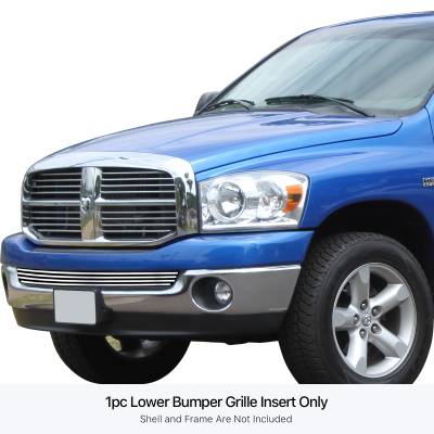 APS - APS GR04FEC75S Stainless Billet Bumper Grille Polish for 02-08 RAM 1500/HD