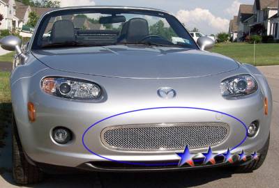 APS - APS Wire Mesh Bumper Grille Polish 06-08 Mazda Miata MX-5 GR13GFB28T