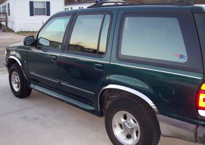 APS - APS FT06O-XPL954 Stainless Steel 2" Fender Lip Trim for 95-98 Ford Explorer 4DR