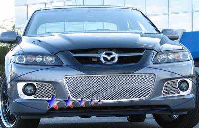 APS - APS Wire Mesh Bumper Grille Polish 06-07 Mazda Speed6 GR13GFB29T