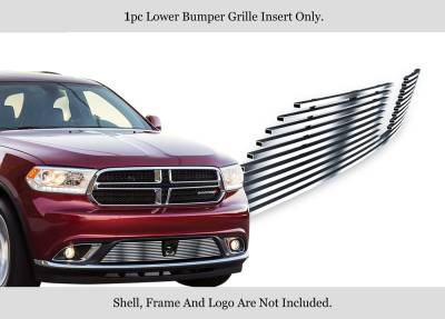 APS - APS Stainless Billet Bumper Grille Brushed for 14-20 Dodge Durango GR04FFC48C