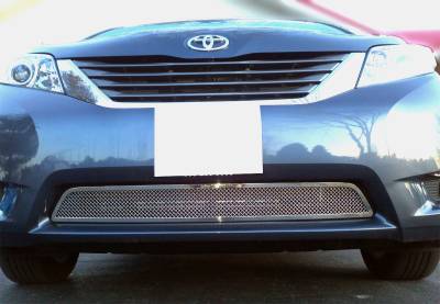APS - APS Wire Mesh Bumper Grille Polish for 11-17 Toyota Sienna GR20GFG83T