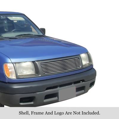 APS - APS Stainless Billet Grille Brushed for 98-00 Nissan Frontier GR14HED39C