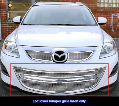 APS - APS Wire Mesh Bumper Grille Polish 10-12 Mazda CX-9 GR13GFG75T