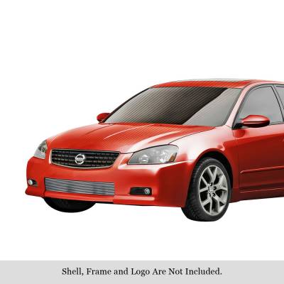 APS - APS Stainless Billet Bumper Grille Brushed for 05-06 Altima SER GR14FEB68C