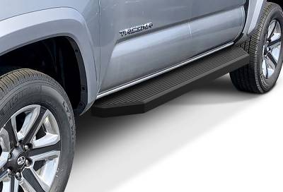 APS - APS IB20RJE8H H-Series Running Boards Black for 05-23 Toyota Tacoma Double