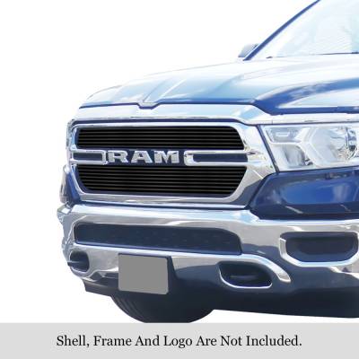 APS - APS Stainless Billet Grille Black for 19-24 RAM 1500 Tradesman GR04FFG28J