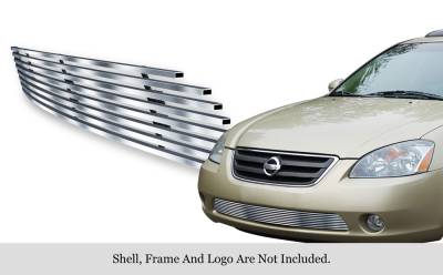 APS - APS Stainless Billet Bumper Grille Brushed for 02-04 Nissan Altima GR14FED07C