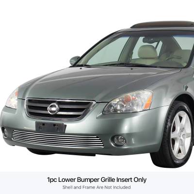 APS - APS Stainless Billet Bumper Grille Polish for 02-04 Nissan Altima GR14FED07S