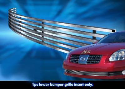 APS - APS Stainless Billet Bumper Grille Brushed for 05-06 Nissan Maxima GR14FED09C