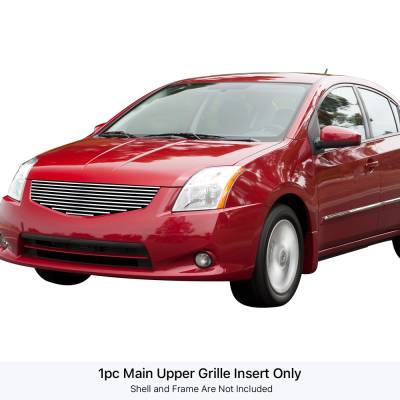 APS - APS Stainless Billet Grille Brushed for 10-12 Nissan Sentra GR14HFG46C