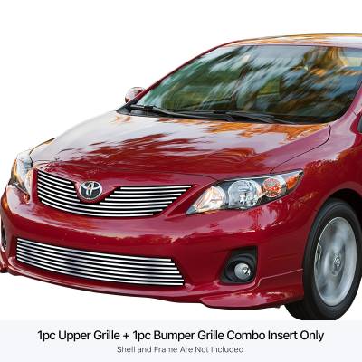 APS - APS Stainless Billet Grille Polish for 11-13 Toyota Corolla GR20HAA11S