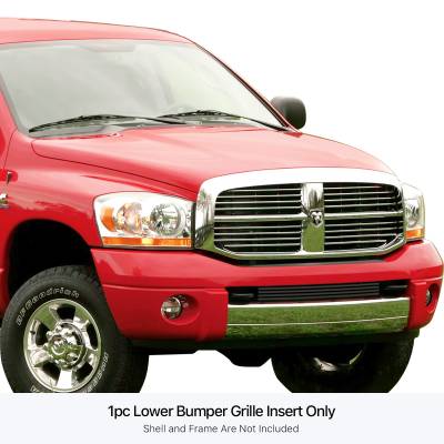 APS - APS Stainless Billet Bumper Grille Black for 06-08 RAM 1500/HD GR04FEG33J