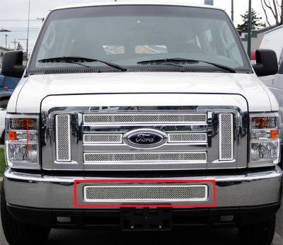 APS - APS Wire Mesh Bumper Grille Polish 08-14 Ford E-Series Van GR06GFF59T