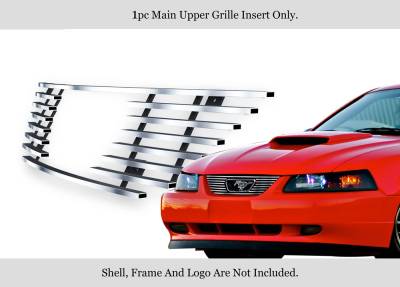 APS - APS Stainless Billet Grille Brushed 99-04 Ford Mustang GR06FFJ21C