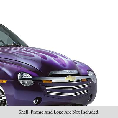 APS - APS Stainless GR03FEG88C Billet Grille Brushed for 03-06 Chevrolet SSR