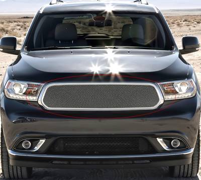 APS - APS Wire Mesh Grille Polish for 14-18 Dodge Durango GR04GFC47T