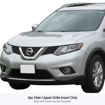 APS - APS Stainless Billet Grille Black for 14-16 Nissan Rogue GR14FEE71J