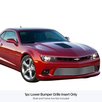 APS - APS Stainless Billet Bumper Grille Polish 14-15 Chevrolet Camaro SS GR03FEI67S