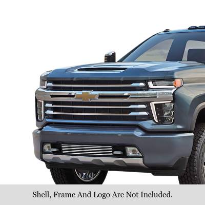 APS - APS Stainless Billet Bumper Grille Polish 20-23 Silverado 2500/3500 GR03FEJ14S