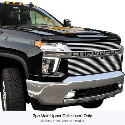 APS - APS Stainless Billet Grille Polish 20-23 Silverado 2500/3500 LTZ GR03FEJ69S