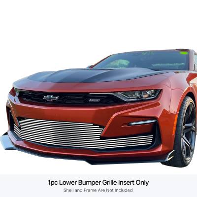 APS - APS Stainless Billet Bumper Grille Polish Chevrolet Camaro 1SS/2SS GR03FEJ94S