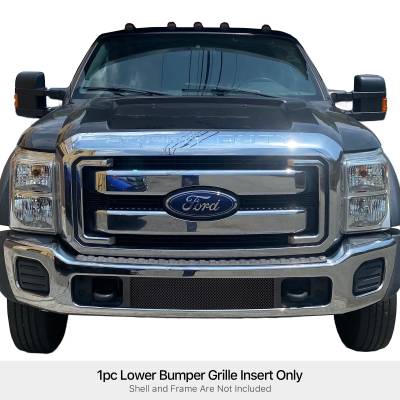 APS - APS GR06GFH29G Wire Mesh Bumper Grille Black for 11-16 Ford Super Duty