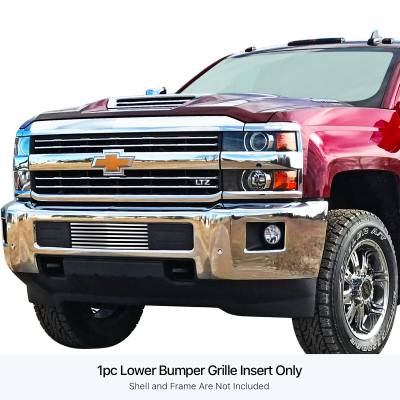 APS - APS Stainless Billet Bumper Grille Polish 15-19 Silverado 2500/3500 GR03FFC19S