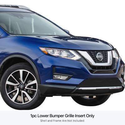 APS - APS Stainless Billet Bumper Grille Black for 17-20 Nissan Rogue GR14FEE73J