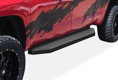 APS - APS IB20RJI7H H-Series Running Boards Black for 07-21 Toyota Tundra Double